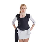 SONARIN Premium Fular Portabebés,Baby Sling Wrap portabebé, adecuado para recién nacidos, bebés y niños pequeños, algodón suave y Comfort Spandex, talla única para todos(Negro)