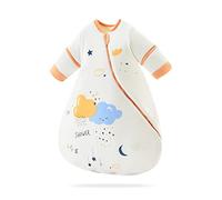 SONARIN Saco de Dormir para Bebé con Mangas Extraíbles,2,5 TOG Saco de Dormir de 100% Algodón Súper Suave y Cálido Bebé Mantas Usable para Niños Pequeños de 3 Meses a 4 Años(Nubes)