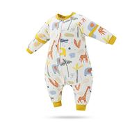 SONARIN Saco de Dormir para Bebé con Piernas,100% Algodón Saco de Dormir con Mangas Extraíbles Súper Suave y Cálido Bebé Mantas Usable para Niños Pequeños de 3 Meses a 7 Años(Jirafa)