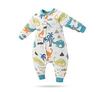 SONARIN Saco de Dormir para Bebé con Piernas,100% Algodón Saco de Dormir con Mangas Extraíbles Súper Suave y Cálido Bebé Mantas Usable para Niños Pequeños de 3 Meses a 7 Años(Dinosaurio)