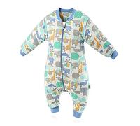 SONARIN Saco de dormir para bebés con mangas extraíbles, 3.5 Tog,de algodón orgánico, diferentes tamaños, para Niños Niñas 6 meses a 6 años