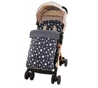 SONARIN Saco Silla de Paseo universal,Protección antideslizante,Cosy Toes,Forro Polar térmico Deluxe(Gris)