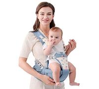 SONARIN Simple Portabebé Asiento de Cadera,Mochila Portabebés con Asiento de Cadera Ergonómico Multifuncional Portador de Bebé Portabebés Transpirable para Recién Nacidos 0-36 Meses(Azul)