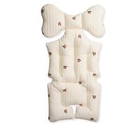 SONARIN Suave Colchoneta Silla Paseo,Cojín Carro Bebe Universal Funda Silla Paseo Grueso Algodón Cojín de Asiento Reductor de Asiento para Cochecito Asiento de Coche(Cereza)