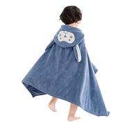 SONARIN Toalla Bebé con Capucha,Toalla de Baño para Niños Bebé Albornoz con Capucha Capa de Baño Extra Grande Suave y Absorbente Toalla Baño Manta para Niños y Niñas 70 x 140CM(Azul)