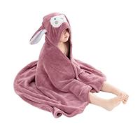 SONARIN Toalla Bebé con Capucha,Toalla de Baño para Niños Bebé Albornoz con Capucha Capa de Baño Extra Grande Suave y Absorbente Toalla Baño Manta para Niños y Niñas 70 x 140CM(Morado)