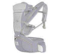 SONARIN Transpirable 3 en 1 Mochila Portabebés con Asiento de Cadera,Portabebé Ergonómico Multifuncional Portador de Bebé Multiposición para Recién Nacidos 0-36 Meses(Gris)