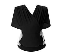 SONARIN Transpirable Fular Portabebés,Ergonómico Portador de Bebé Bandolera Portabebés Ligero Portátil Mochila Portabebés Portadores Elástico para Recién Nacidos de hasta 15 kg(Negro)