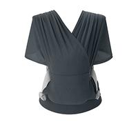 SONARIN Transpirable Fular Portabebés,Ergonómico Portador de Bebé Bandolera Portabebés Ligero Portátil Mochila Portabebés Portadores Elástico para Recién Nacidos de hasta 15 kg(Gris)