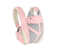 SONARIN Transpirable Ligero Mochila Portabebés,Suave Algodón Portabebés Portador de Bebé Ergonómica Muitifuncional para Recién Nacidos y Niños Pequeños 0-36 Meses(Rosa)