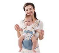 SONARIN Transpirable Simple Portabebé Asiento de Cadera,Mochila Portabebés con Asiento de Cadera Ergonómico Portador de Bebé Portabebés Multifuncional para Recién Nacidos 0-36 Meses(Azul)