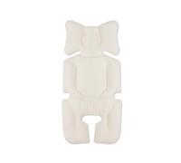 SONARIN Universal Colchoneta Silla Paseo,Cojín Carro Bebe Suave Grueso Funda Silla Paseo Cojín de Asiento Reductor de Asiento Reversible para Cochecitos Sillas de Coche(Beige-Rayas)