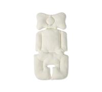 SONARIN Universal Colchoneta Silla Paseo,Cojín Carro Bebe Suave Grueso Funda Silla Paseo Cojín de Asiento Reductor de Asiento Reversible para Cochecitos Sillas de Coche(Beige-Cuadros)