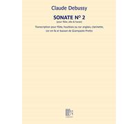 Sonate n. 2 pour flûte, alto & harpe - Transcription pour flûte, hautbois ou cor anglais, clarinette, cor en fa et basson de G. Pretto