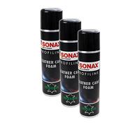 SONAX 3 x 02893000 ProfiLine Piel Cuidado Espuma Libre de Silicona 400 ML