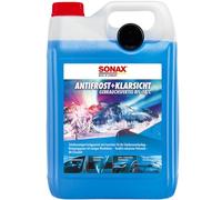 Sonax AntiFrost + Cleancy hasta -18 °C cítricos (5 litros) Limpiador de parabrisas rápido, sin rayas y eficaz para el invierno, azul | Número de artículo 01345000