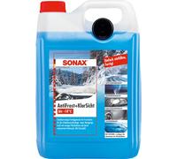 Sonax AntiFrost + Cleancy hasta -18 °C cítricos (5 litros) Limpiador de parabrisas rápido, sin rayas y eficaz para el invierno, azul | Número de artículo 01345000