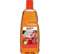 SONAX Concentrado de champú para brillo (1 L) para el lavado de coche, respetuoso con la pintura, goma, plástico, vinilo y vidrio | N.° 03143000-544