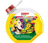 SONAX Limpiador de cristales listo para usar Lemon Rocks (3 litros) elimina insectos, aceite, silicona y suciedad típica de la carretera. Número de artículo: 01604000