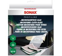 SONAX Paño de Microfibra para Cristales (3 Unidades) Absorbente y sin Pelusa, para una Limpieza de Cristales y Superficies de Vidrio sin Rayas | N.° 04515410