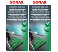 SONAX Paño de Microfibra para vidrios y Interiores (1 Unidad), Absorbente, sin Pelusa, para una Limpieza sin Rayas de Cristales, Espejos, Pantallas y Superficies de plástico | N.° 04984000