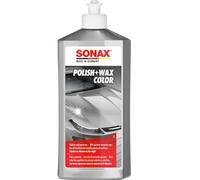 SONAX Polish+Wax Color NanoPro Gris (500 ml) pulimento de fuerza media con pigmentos grises y cera. Para brillo intenso | N.° 02963000-544