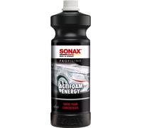 SONAX PROFILINE Actifoam Energy (1 L) disolvente de suciedad "SnowFoam" | Limpiador espumoso para el lavado manual de coche con pulverizador de espuma, elimina insectos y limpia llantas con eficacia