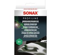 SONAX PROFILINE Esponja dúo para le Limpieza de los Interiores del Coche (1 Unidad) para una Limpieza Profunda de una Amplia Gama de Superficies | N.° 04193000