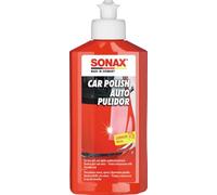 SONAX Pulidor para coche (250 ml) para pinturas nuevas, opacas, desgastadas | El abrillantador con cera de carnauba limpia, renueva brillo y el color, eliminan las irregularidades más finas.