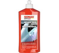 SONAX Pulimento para pintura metalizada (500 ml) limpia, sella y abrillanta | Pulidor de alto brillo con cera de carnauba, para una protección prolongada de pinturas metalizadas.