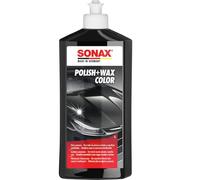 SONAX Polish+Wax Color NanoPro Negro (500 ml) pulimento de fuerza media con pigmentos de color y componentes de cera | N.° 02961000-820