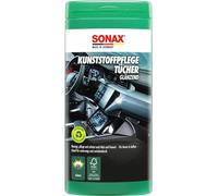 SONAX Toallitas húmedas (25 Uds) cuidado y brillo de plástico. Limpian y protegen en una sola pasada | N.° 04121000-057