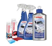 SONAX Toallitas húmedas Multiusos para Interiores de Coche (10 Unidades) limpian y cuidan plásticos, Cuero, tapicería y Superficies sensibles como Alcantara | Art. N. 04159000-057