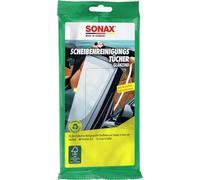 SONAX Toallitas húmedas para Cristales (10 Unidades) limpian Cristales, Espejos, Pantallas táctiles sin Dejar Rayas ni Manchas. para la Limpieza rápida y a Fondo | Art. N. 04150000-057