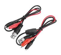 Sonda, 2Pcs 0.5m Prueba de osciloscopio Sonda de prueba Cable de sonda BNC Macho Conector Q9 a doble pinza de cocodrilo Kit de prueba de prueba Accesorios de osciloscopio