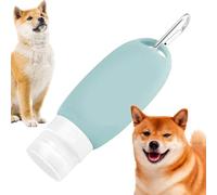 Sonda de alimentación para perro - Botella de silicona de 5,39 pulgadas | Ayuda de alimentación portátil - 90 ml de ancha con mosquetón para champú para perros, comida líquida, baño, viajes