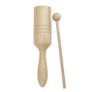 Sonda de de madera, material de madera natural | Percusión de tubo único 130 g, este instrumento ranurado incluye un mazo para clases de música en jardín de infantes y educati