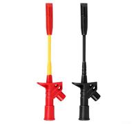 Sonda de diagnóstico automotriz con interfaz estándar de 4 mm, punta fina sin perforación y gancho de alambre de sujeción automática para pruebas fiables (negro)