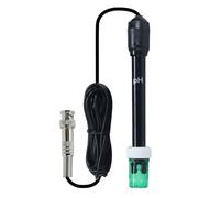 Sonda de electrodo de pH reemplazable con conector BNC, cable largo de 300 cm y polvo de calibración para medidores de pH, controladores, análisis de agua, laboratorios, piscinas y spas