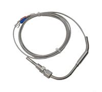 Sonda de escape termopar tipo K sensor de 1200°C con rosca NPT de 1/8 pulgadas, funda de acero inoxidable, 85 mm de longitud, cable de 2 m para medición EGT