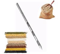 Sonda de grano genérica - Muestra de polvo sólido de acero inoxidable con mango giratorio para muestreo de trigo, arroz y maíz en agricultura, medicina e industria