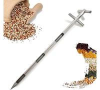 Sonda de muestreo de suelo, tubo giratorio de doble capa con mango de rotación de 90° para fertilizantes sólidos y cuidado de plantas, 1,9 x 150 cm