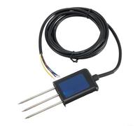 Sonda de pH del suelo RS485 RTU con sensor de conductividad de humedad de temperatura IP68 impermeable para monitoreo y datos de riego de invernadero de agricultura de campo (B)