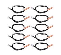 Sonda de sensor de temperatura 10K de 10 piezas, cable de extensión de transmisor de temperatura digital de sonda de termistor NTC10K de cobre PVC para aire acondicionado