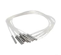 Sonda de sensor de temperatura de resistencia térmica PT100 impermeable con blindaje externo y aislamiento de fibra de vidrio, sensor de dos cables para monitoreo preciso de la temperatura (10 piezas)