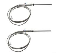 Sonda de sensor de temperatura PT100 de acero inoxidable Conexión de 2 cables para lecturas precisas de temperatura en entornos industriales y de investigación (5 x 50)