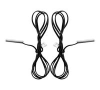 Sonda de Termistor Ntc 10k±1% 2 Piezas para Control Térmico | Cobre y Plástico, Negro, para Sistema de Calefacción y Controlador, Medición en Acuicultura y Sala Informática