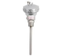 Sonda de termómetro de resistencia PT100, sensor de temperatura con rosca NPT de 1/2", con tubo de protección de acero inoxidable, para el control de procesos industriales y (Tubo de protección 100mm)