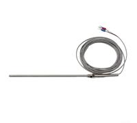 Sonda de termopar tipo K para aplicaciones industriales de monitoreo de temperatura de horno, caldera e intercambiador de calor (200 mm-Wire 5 m)