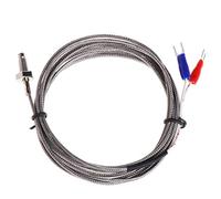 Sonda de tornillo Sensor de temperatura tipo K termopar 2 metros Rango de cable 0-400℃ / 32~400.0 °C para control PID, termómetro digital, higrómetro, medidor de agua, sonda de medición de humedad